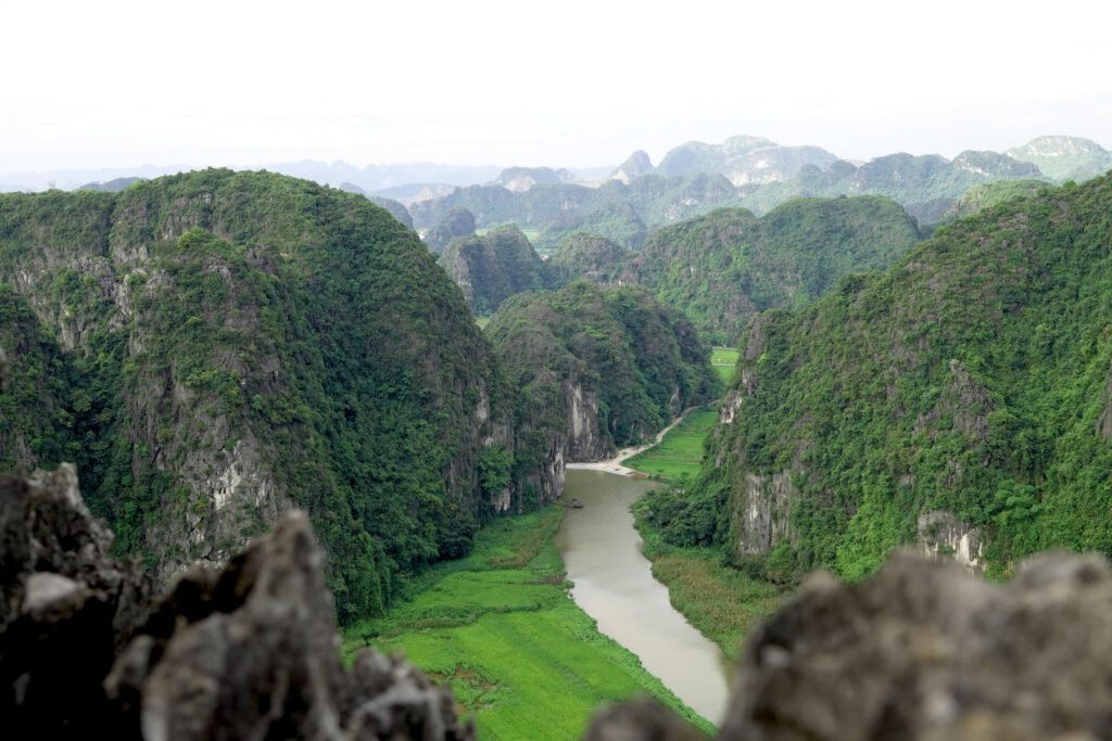 Mua Cave Aussichtspunkt am Morgen