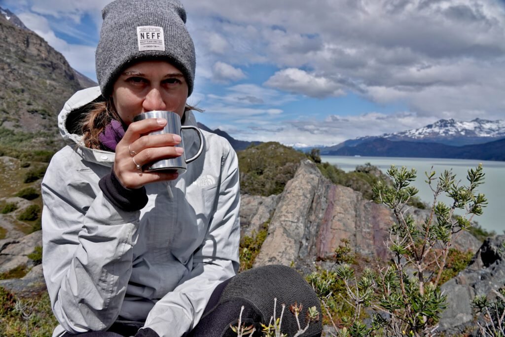 Kaffee trinken mit Blick auf den Gletscher