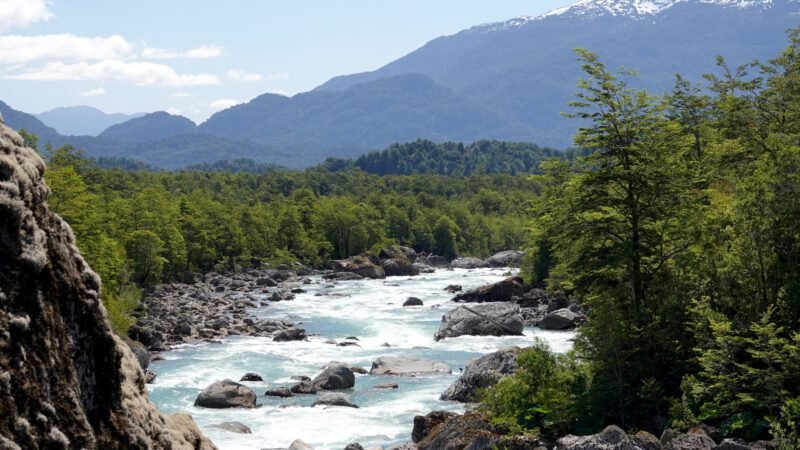 Reißender Fluss im Queulat Nationalpark