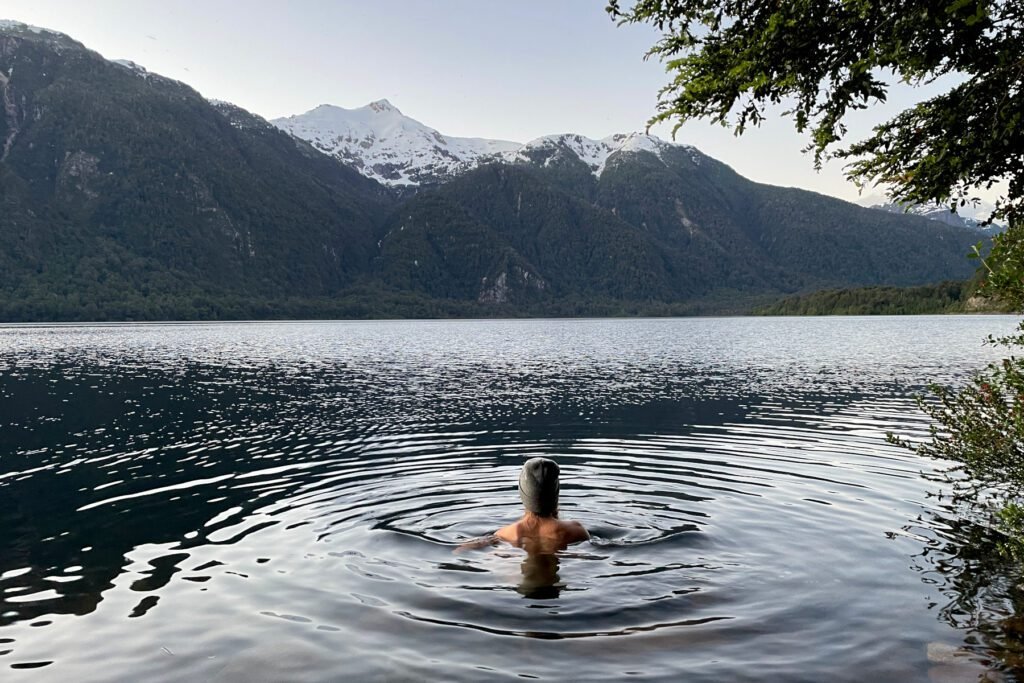 Baden im Eiskalten See