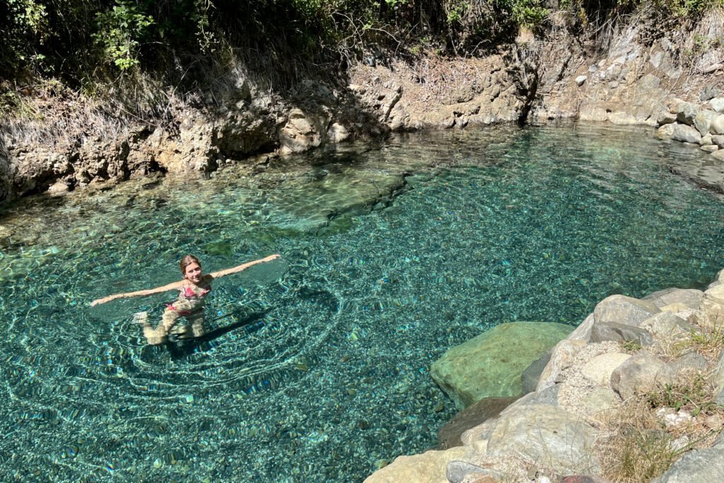 Vivi in einem der tieferen Becken