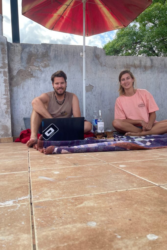 Gemütlich auf unserer Dachterrasse über Mendoza