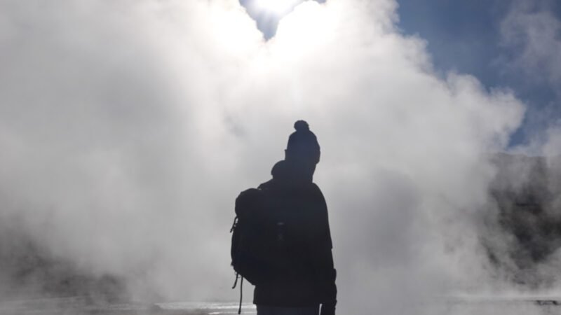 Trotz der Hitze des Wassers, war es ziemlich kalt