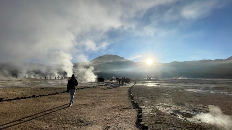 Das größte Geysirfeld der Südhalbkugel