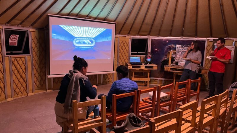 Präsentation über die Planeten bei der Tour