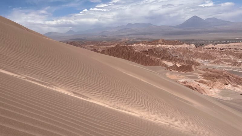 San Pedro de Atacama im Hintergrund