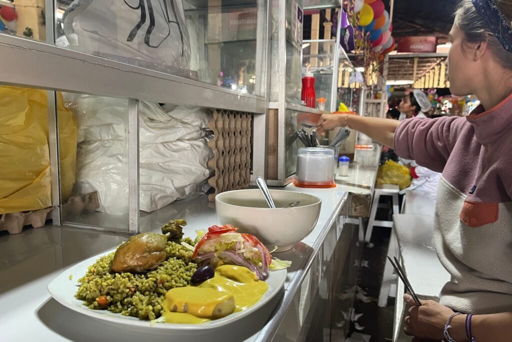 Ein Menü im San Pedro Market
