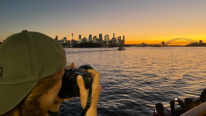 Auf dem Rückweg vom Manly Beach mit wunderschönem Sonnenuntergang