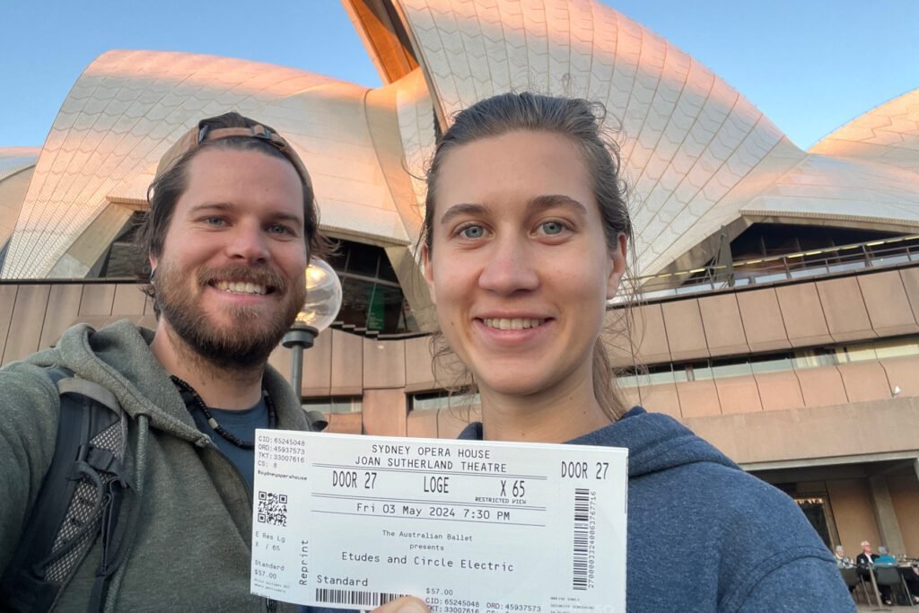 Ticket für eine Ballett-Show im Sydney Opernhaus