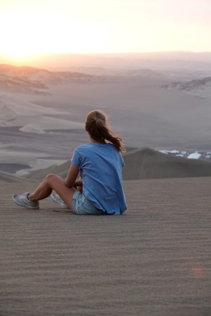 Kurzer Sonnenuntergang in Peru