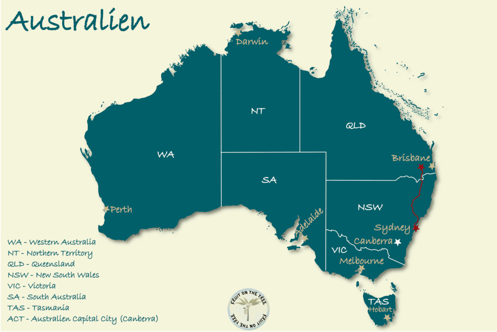 Unsere Route von Sydney nach Millmerran