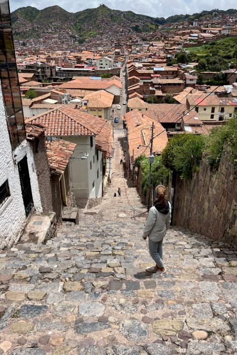 Steile Straßen in Cusco